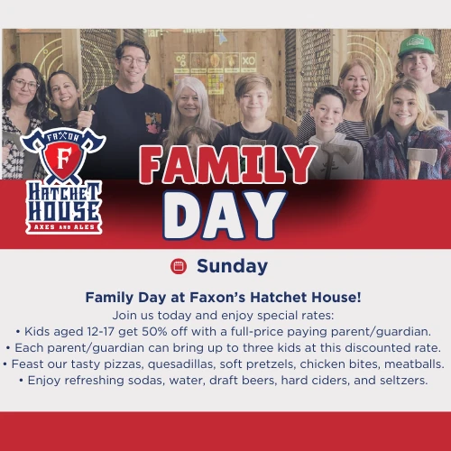 Family Day at Faxon's Hatchet House