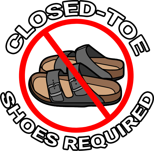 Closed-toe shoes are required for axe throwing at Faxons Ax